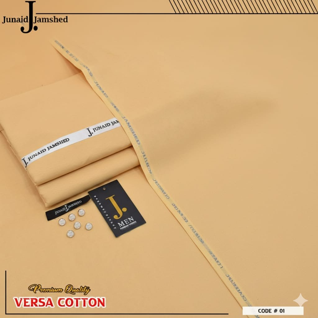 Junaid Jamshed Paper Hard Cotton Luxury Eid Collection – 4.5 Meter Unstitched Suit - Image 4